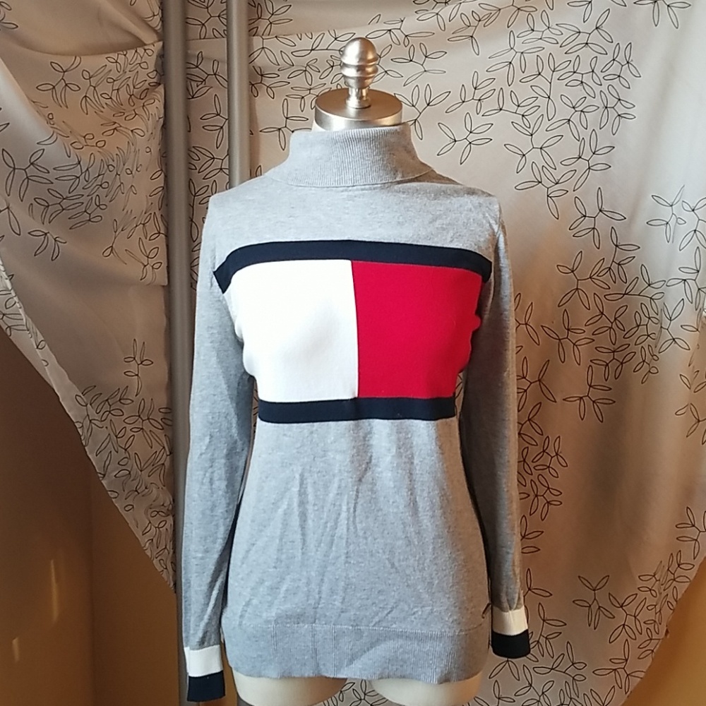 Tommy Hilfiger Logo Turtleneck Sweater